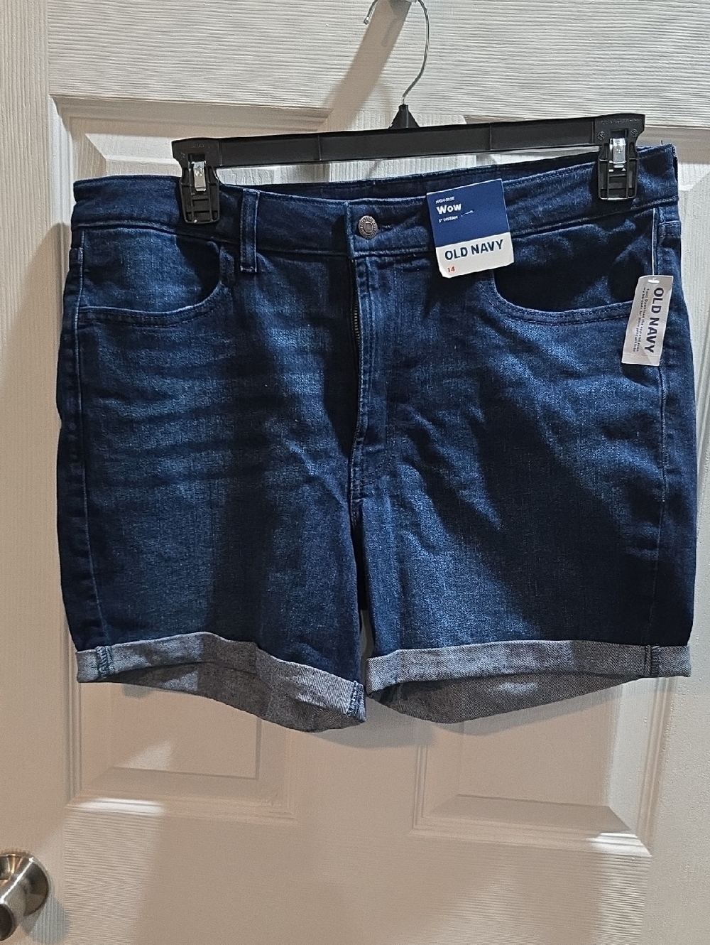 Old Navy Dark Blue Rolled-Hem Denim Shorts